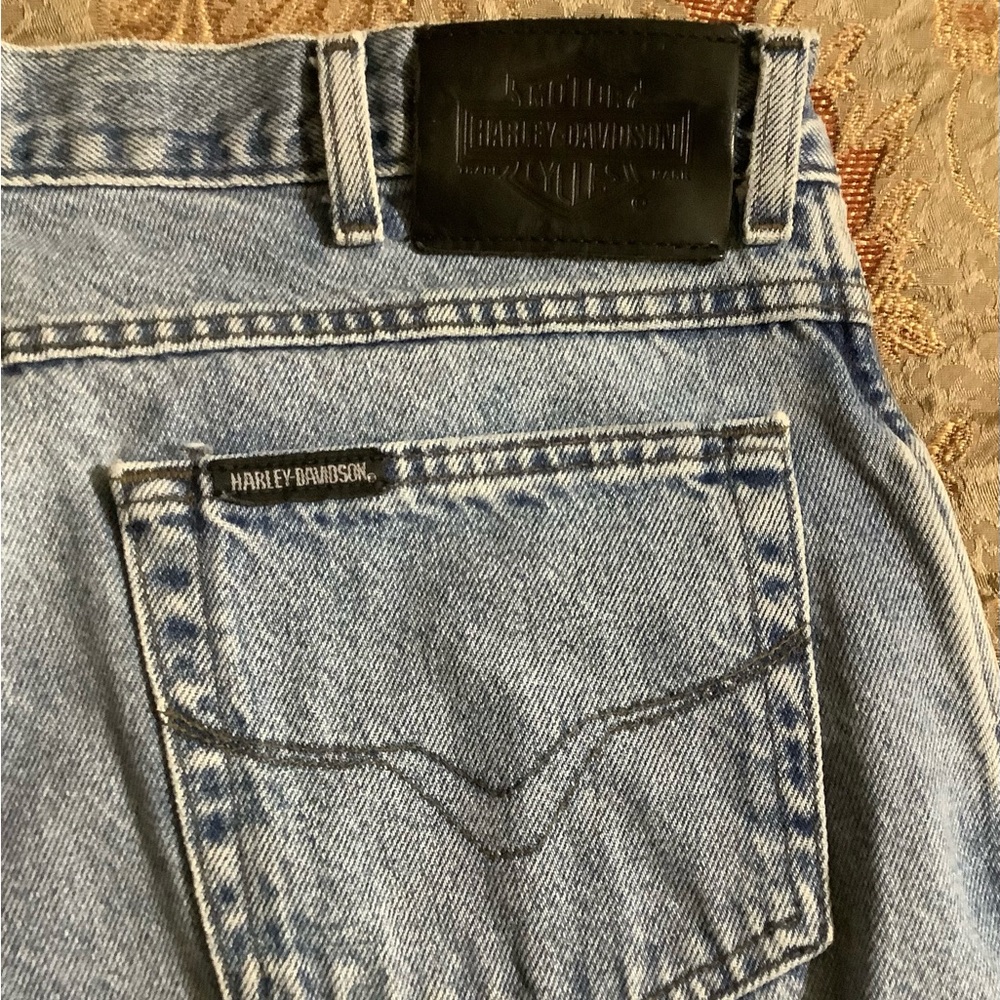 Harley Davidson Mens 40x32 Faded Denim Jeans (GC)